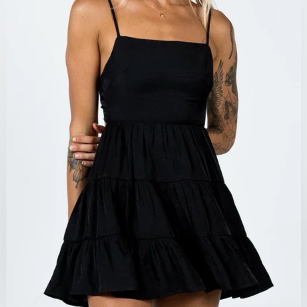 Princess Polly summer break mini dress - black